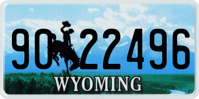 WY license plate 9022496