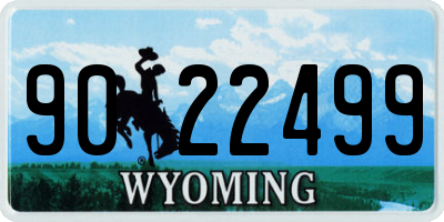 WY license plate 9022499