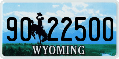 WY license plate 9022500