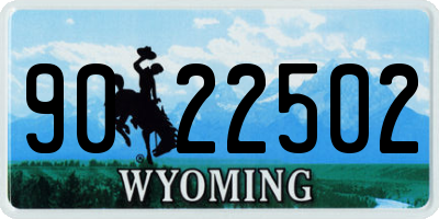 WY license plate 9022502