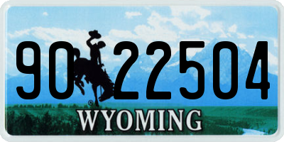WY license plate 9022504