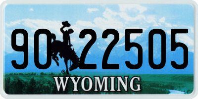 WY license plate 9022505