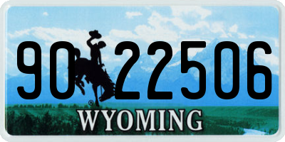 WY license plate 9022506