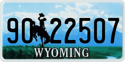 WY license plate 9022507