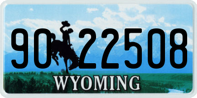 WY license plate 9022508