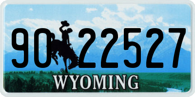 WY license plate 9022527