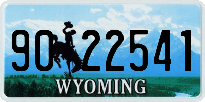 WY license plate 9022541
