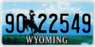 WY license plate 9022549