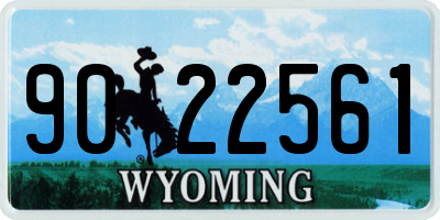 WY license plate 9022561
