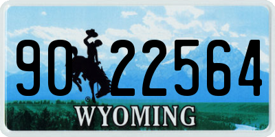 WY license plate 9022564