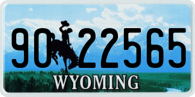 WY license plate 9022565