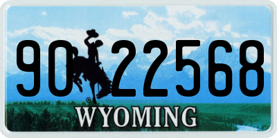 WY license plate 9022568