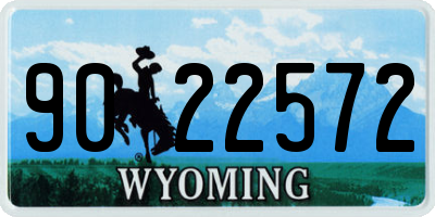 WY license plate 9022572