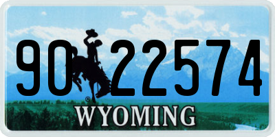 WY license plate 9022574