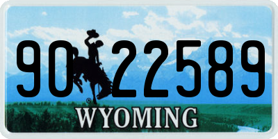 WY license plate 9022589