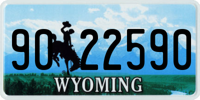 WY license plate 9022590