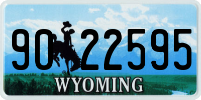 WY license plate 9022595
