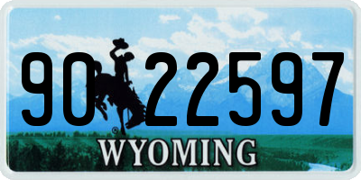 WY license plate 9022597