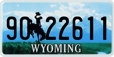 WY license plate 9022611