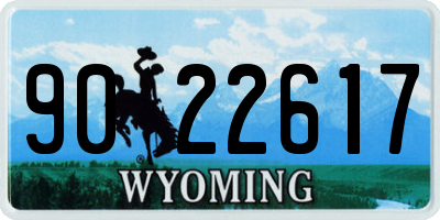 WY license plate 9022617