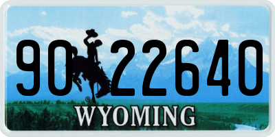 WY license plate 9022640