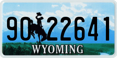 WY license plate 9022641