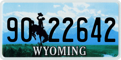 WY license plate 9022642