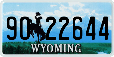 WY license plate 9022644