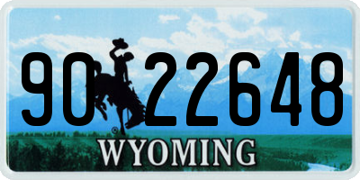 WY license plate 9022648