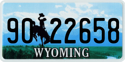 WY license plate 9022658