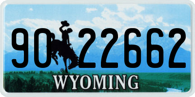 WY license plate 9022662