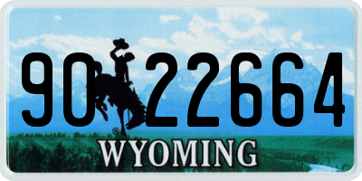 WY license plate 9022664