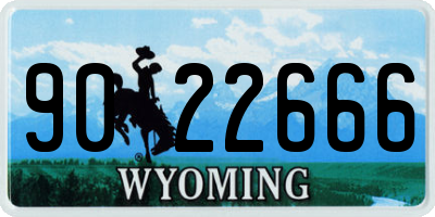 WY license plate 9022666