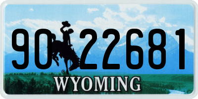 WY license plate 9022681