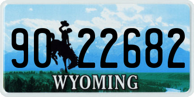 WY license plate 9022682