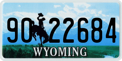 WY license plate 9022684