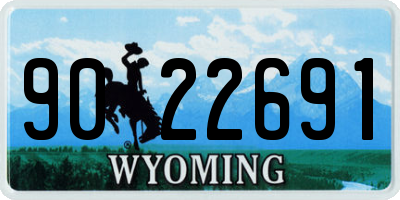 WY license plate 9022691