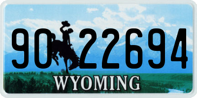WY license plate 9022694