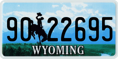 WY license plate 9022695