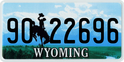 WY license plate 9022696