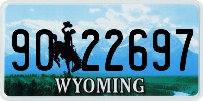 WY license plate 9022697