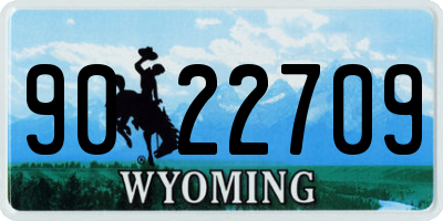 WY license plate 9022709