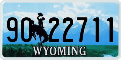 WY license plate 9022711