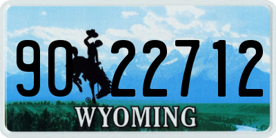 WY license plate 9022712