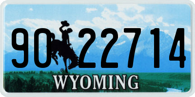 WY license plate 9022714
