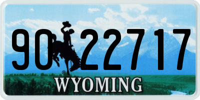 WY license plate 9022717