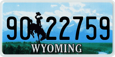 WY license plate 9022759