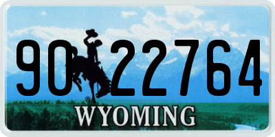 WY license plate 9022764