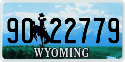 WY license plate 9022779