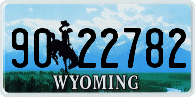 WY license plate 9022782
